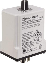 Square D - DPDT Time Delay Relay - 10 Contact Amp, 110 VDC & 120 VAC - Top Tool & Supply