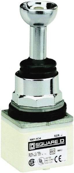 Schneider Electric - 5 Position, 80mm Long, -13 to 158°F, Octagonal Handle, Momentary (MO) Joystick Controller Switch - IP66, 30mm Mount Hole Diameter - Top Tool & Supply