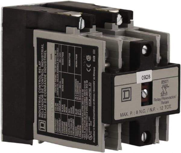 Square D - 4 Pole, 4NO, 208 VAC at 60 Hz Control Relay - Panel Mount - Top Tool & Supply