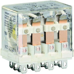 Square D - Electromechanical Plug-in General Purpose Relay - 10 Amp at 250 VAC, 4PDT, 24 VDC - Top Tool & Supply