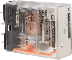 Square D - Electromechanical Plug-in General Purpose Relay - 12 Amp at 240 VAC, SPDT, 24 VDC - Top Tool & Supply