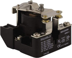 Square D - 2 hp, 10 VA Power Rating, Electromechanical Screw Clamp General Purpose Relay - 10 Amp at 600 V & 40 Amp at 277 VAC, SPST, 24 VAC at 50/60 Hz, 63.6mm Wide x 50.3mm High x 63.2mm Deep - Top Tool & Supply