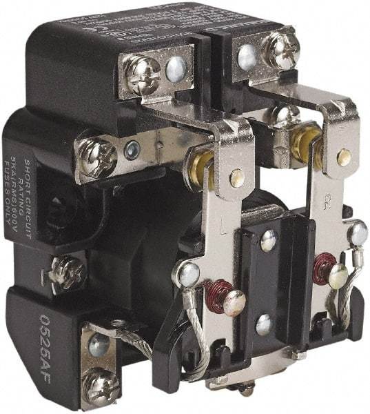 Square D - 1-1/2 hp, 10 VA Power Rating, Electromechanical Screw Clamp General Purpose Relay - 40 at 277 VAC & 5 at 600 V, DPDT, 24 VAC at 50/60 Hz, 63.6mm Wide x 58.8mm High x 79.4mm Deep - Top Tool & Supply