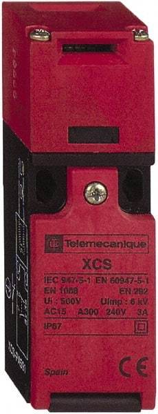 Telemecanique Sensors - 2NC Configuration, Multiple Amp Level, Plastic Key Safety Limit Switch - 30mm Wide x 30mm Deep x 107mm High, IP67 Ingress Rating - Top Tool & Supply