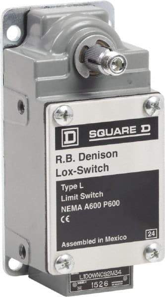 Square D - DPST, 2NC, 600 Volt Screw Terminal, Rotary Spring Return Actuator, General Purpose Limit Switch - 1, 2, 4, 12, 13 NEMA Rating, IP67 IPR Rating - Top Tool & Supply