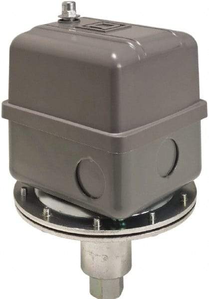 Square D - 1 NEMA Rated, DPST, 20 inHg to 25 inHg, Vacuum Switch Pressure and Level Switch - Adjustable Pressure, 480 VAC, Screw Terminal - Top Tool & Supply