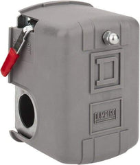 Square D - 1 and 3R NEMA Rated, 70 to 150 psi, Electromechanical Pressure and Level Switch - Fixed Pressure, 575 VAC, L1-T1, L2-T2 Terminal, For Use with Square D Pumptrol - Top Tool & Supply