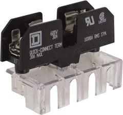 Square D - 1 Pole, 120 Volt, Fuse Block - 1/4 Inch Diameter x 1-1/4 Inch Fuse Length - Top Tool & Supply