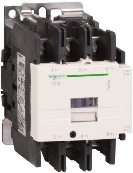 Schneider Electric - 3 Pole, 240 Coil VAC at 50/60 Hz, 80 Amp at 440 VAC, Nonreversible IEC Contactor - Bureau Veritas, CCC, CSA, CSA C22.2 No. 14, DNV, EN/IEC 60947-4-1, EN/IEC 60947-5-1, GL, GOST, LROS, RINA, RoHS Compliant, UL 508, UL Listed - Top Tool & Supply