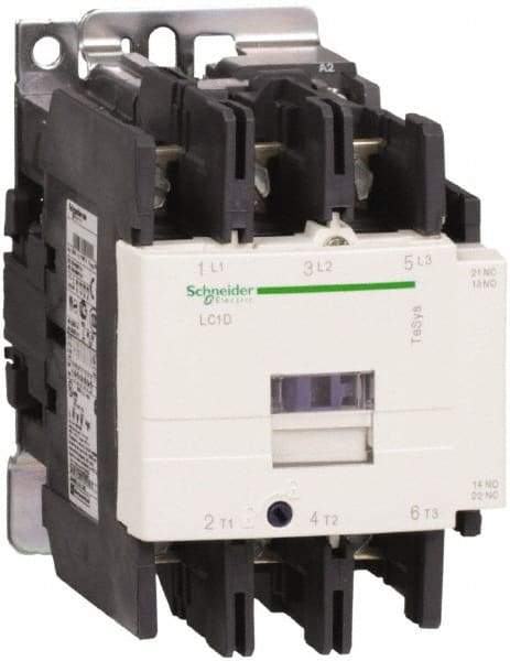 Schneider Electric - 3 Pole, 240 Coil VAC at 50/60 Hz, 95 Amp at 440 VAC, Nonreversible IEC Contactor - Bureau Veritas, CCC, CSA C22.2 No. 14, DNV, EN/IEC 60947-4-1, EN/IEC 60947-5-1, GL, GOST, LROS, RINA, UL 508 - Top Tool & Supply