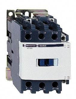 Schneider Electric - 3 Pole, 24 Coil VDC, 65 Amp at 440 VAC and 80 Amp at 440 VAC, Nonreversible IEC Contactor - 1 Phase hp: 10 at 230/240 VAC, 5 at 115 VAC, 3 Phase hp: 20 at 200/208 VAC, 20 at 230/240 VAC, 50 at 460/480 VAC, 50 at 575/600 VAC - Top Tool & Supply