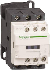 Schneider Electric - 3 Pole, 21 Coil VAC at 50/60 Hz, 12 Amp at 440 VAC and 25 Amp at 440 VAC, Nonreversible IEC Contactor - 1 Phase hp: 1 at 115 VAC, 2 at 230/240 VAC, 3 Phase hp: 10 at 575/600 VAC, 3 at 200/208 VAC, 3 at 230/240 VAC, 7.5 at 460/480 VAC - Top Tool & Supply