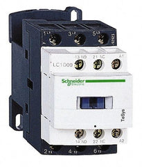 Schneider Electric - 3 Pole, 48 Coil VAC at 50/60 Hz, 25 Amp at 440 VAC and 9 Amp at 440 VAC, Nonreversible IEC Contactor - 1 Phase hp: 0.5 at 115 VAC, 1 at 230/240 VAC, 3 Phase hp: 2 at 200/208 VAC, 2 at 230/240 VAC, 5 at 460/480 VAC, 7.5 at 575/600 VAC - Top Tool & Supply