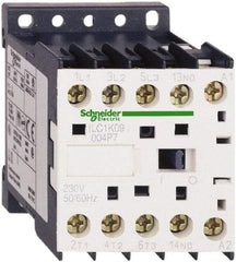 Schneider Electric - 4 Pole, 24 Coil VAC at 50/60 Hz, 16 Amp at 690 VAC and 20 Amp at 440 VAC, Nonreversible IEC Contactor - BS 5424, CSA, IEC 60947, NF C 63-110, RoHS Compliant, UL Listed, VDE 0660 - Top Tool & Supply