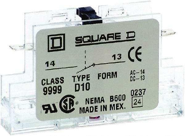 Square D - 5 Amp, Contactor Auxiliary Contact Kit - Top Tool & Supply