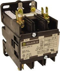 Square D - 3 Pole, 25 Amp Inductive Load, Definite Purpose Contactor - 35 Amp Resistive Rating - Top Tool & Supply