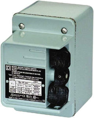 Square D - 2 Poles, 30 Amp, NEMA, Enclosed Toggle Manual Motor Starter - 1 hp at 90 VDC, 1-1/2 hp at 230 VDC, 2 hp at 115 VAC, 2 hp at 115 VDC, 2 hp at 230 VAC, 3 hp at 460 VAC & 3 hp at 575 VAC, CE, CSA, NEMA 4 & UL Listed - Top Tool & Supply