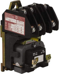 Square D - No Enclosure, 3 Pole, Electrically Held Lighting Contactor - 20 A (Tungsten), 30 A (Fluorescent), 277 VAC at 60 Hz, 3NO Contact Configuration - Top Tool & Supply