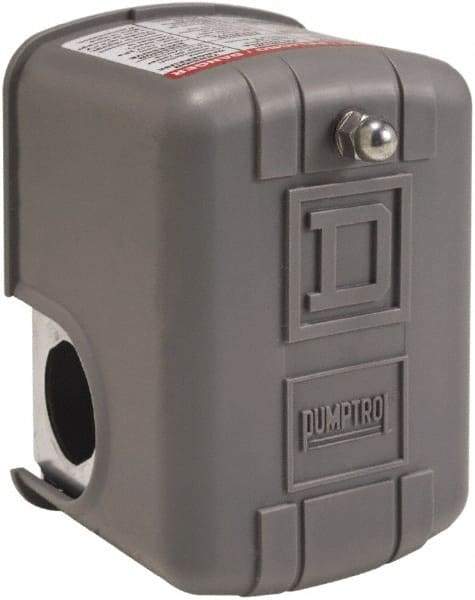 Square D - 1 and 3R NEMA Rated, 20 to 40 psi, Electromechanical Pressure and Level Switch - Adjustable Pressure, 575 VAC, L1-T1, L2-T2 Terminal, For Use with Square D Pumptrol - Top Tool & Supply