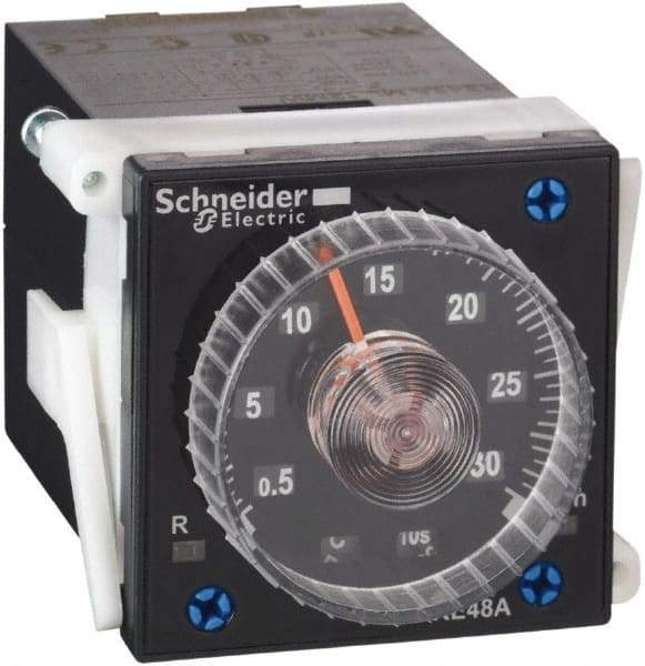 Schneider Electric - 300 hr Delay, Time Delay Relay - 5 Contact Amp, 24 to 240 VAC/VDC at 50/60 Hz - Top Tool & Supply