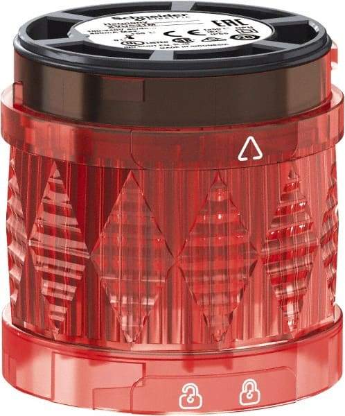 Schneider Electric - LED Lamp, Red, Steady, Stackable Tower Light Module - 24 VAC/VDC, 40 Milliamp, IP65 Ingress Rating, Base Mount - Top Tool & Supply