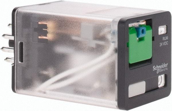 Schneider Electric - Octal Electromechanical Plug-in General Purpose Relay - 10 Amp at 240 V, 3PDT, 24 VDC, 35mm Wide x 56mm High x 35.4mm Deep - Top Tool & Supply