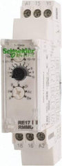 Schneider Electric - 100 hr Delay, Multiple Range SPDT Time Delay Relay - 8 Contact Amp, 24 to 240 VAC/VDC, Selector Switch - Top Tool & Supply