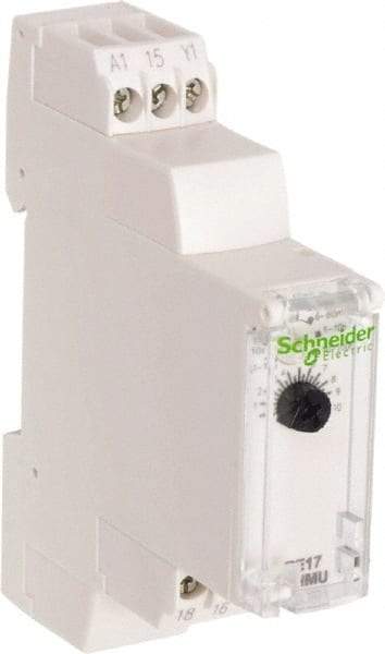 Schneider Electric - 100 hr Delay, Multiple Range SPDT Time Delay Relay - 8 Contact Amp, 24 VDC & 24 to 240 VAC, Selector Switch - Top Tool & Supply