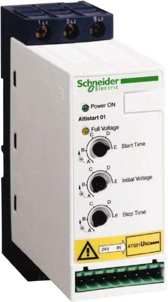 Schneider Electric - 9 Amp, 120 Coil VAC, 50/60 Hz, IEC Motor Starter - 3 Phase Hp: 5 - Top Tool & Supply