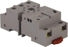 Square D - 8 Pins, 300 VAC, 10 Amp (CSA) and 16 Amp (UL), Square Relay Socket - DIN Rail Mount, Panel Mount, 2 Tiers, Screw Terminal - Top Tool & Supply