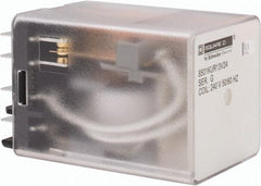 Square D - 11 Pins, 1 hp at 277 Volt & 1/3 hp at 120 Volt, 3 VA Power Rating, Square Electromechanical Plug-in General Purpose Relay - 10 Amp at 250 VAC, 3PDT, 240 VAC at 50/60 Hz, 34.9mm Wide x 50mm High x 35.4mm Deep - Top Tool & Supply