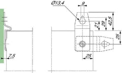 Schneider Electric - Electrical Enclosure Stainless Steel Wall Mount Lug - For Use with CRN Wall Mounting Steel Enclosure/S3X Stainless Steel Wall Mounting Enclosure, RoHS Compliant - Top Tool & Supply