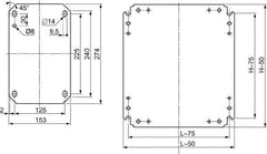 Schneider Electric - Electrical Enclosure Steel Mounting Plate - For Use with 400 (H) x 400 (W) Floor Standing Enclosure, RoHS Compliant, Includes Mounting Hardware & Mounting Plate - Top Tool & Supply