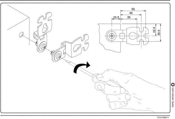 Schneider Electric - Electrical Enclosure Steel Wall Mount Lug - For Use with CRNG Wall Mounting Steel Enclosure/S3D Wall Mounting Steel Enclosure, RoHS Compliant, Includes Mounting Screw & Pre-Mounted Sealing Gasket - Top Tool & Supply