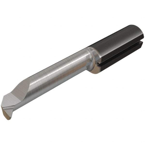 Iscar - 6mm Min Bore Diam, 1.8mm Max Bore Depth, 6mm Shank Diam, Corner Radius & Profile Boring Bar - 0.006" Corner Radius, Right Hand Cut, Solid Carbide, TiAlN Finish - Exact Industrial Supply