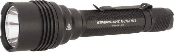 Streamlight - White LED Bulb, 1,100 Lumens, Industrial/Tactical Flashlight - Black Aluminum Body, 3 CR123A Lithium Batteries Included - Top Tool & Supply