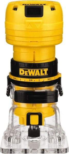 DeWALT - 31,000 RPM, 0.6 HP, 4.5 Amp, Laminate Trimmer Electric Router - 120 Volts, 1/4 Inch Collet - Top Tool & Supply