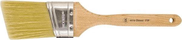 Wooster Brush - 2-1/2" Oval/Angle Synthetic Varnish Brush - 3-3/16" Bristle Length, 8" Maple Fluted Handle - Top Tool & Supply