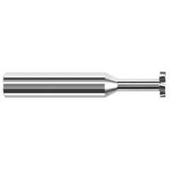 Harvey Tool - 1/2" Cut Diam, 3/32" Cut Width, 1/2" Shank, Staggered-Tooth Woodruff Keyseat Cutter - Exact Industrial Supply