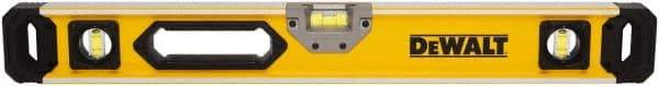 DeWALT - Magnetic 48" Long 3 Vial Box Beam Level - Aluminum, Yellow - Top Tool & Supply