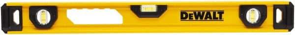 DeWALT - 48" Long 3 Vial I-Beam Level - Aluminum, Yellow - Top Tool & Supply