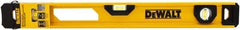 DeWALT - 24" Long 3 Vial I-Beam Level - Aluminum, Yellow - Top Tool & Supply