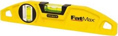 Stanley - 2 Vial, 9" Aluminum Die Cast Torpedo Level - Magnetic, Yellow - Top Tool & Supply