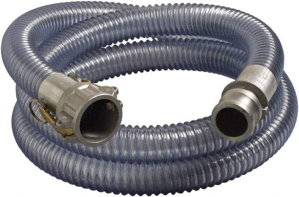 Alliance Hose & Rubber - 3" Inside x 3.58" Outside Diam, Food & Beverage Hose - 7" Bend Radius, Clear, 20' Long, 35 Max psi, 29 Vacuum Rating - Top Tool & Supply