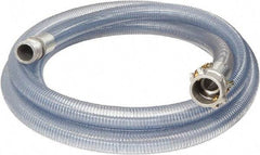 Alliance Hose & Rubber - 3" Inside x 3.48" Outside Diam, Food & Beverage Hose - 12" Bend Radius, Clear, 20' Long, 65 Max psi, 29 Vacuum Rating - Top Tool & Supply