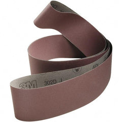 3M - 2" Wide x 132" OAL, 400 Grit, Aluminum Oxide Abrasive Belt - Aluminum Oxide, Coated, Cloth Backing, Series 302D - Top Tool & Supply