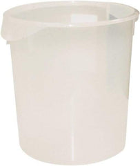 Rubbermaid - Round, Clear Polypropylene Food Storage Container - 14" High x 13.1" Wide - Top Tool & Supply