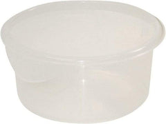 Rubbermaid - Round, Clear Polypropylene Food Storage Container - 4" High x 8-1/2" Wide - Top Tool & Supply