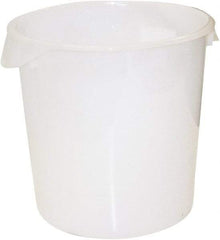 Rubbermaid - Round, White Polyethylene Food Storage Container - 14" High x 13.1" Wide - Top Tool & Supply