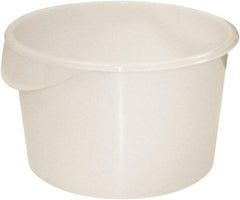 Rubbermaid - Round, White Polyethylene Food Storage Container - 8.1" High x 13.1" Wide - Top Tool & Supply